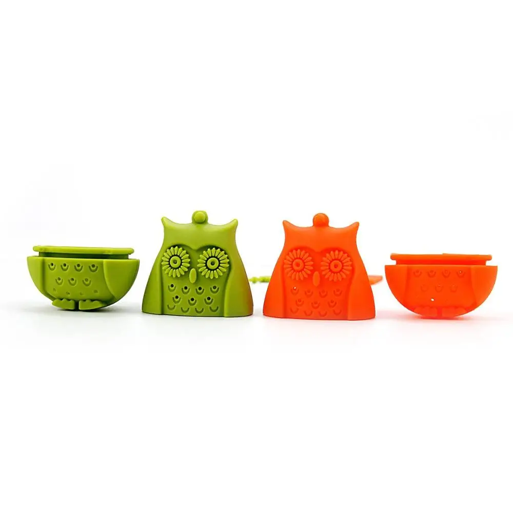 Reusable Cute Animal Shape Tea Infusers Silicone Owl Tea Infusers Strainers