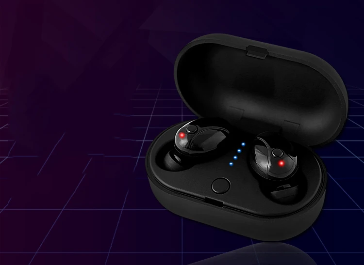 Auto Pairing Handsfree Headphones Mini TWS BT 5.0 Stereo in-Ear True Wireless Earphone with Mic for Android/iPhone