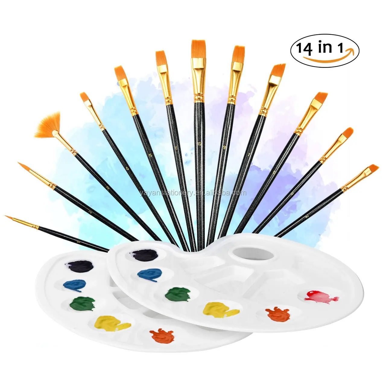 China Manufacturer Wooden Handle Artist Oil Acrylic Watercolor Paint Brushes Set for Artist Bristle Paint Brush