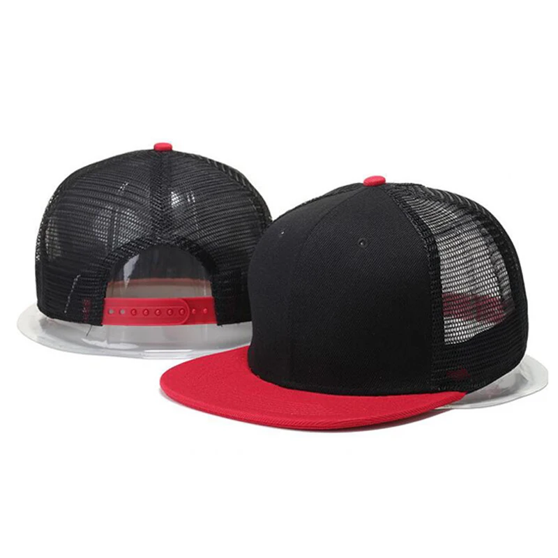 Custom Logo Flat Brim Hats Trucker Mesh Snapback Camo Caps