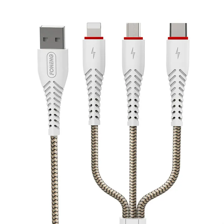 3 в 1USB кабель для передачи данных для быстрой зарядки совместим со всеми мобильными телефонами на рынке USB кабель