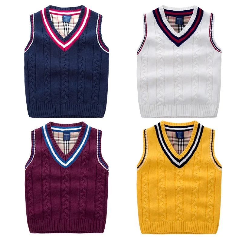 
Infants And Babys Casual Quality Worsted Waistcoats British Style Sweater Waistcoats 