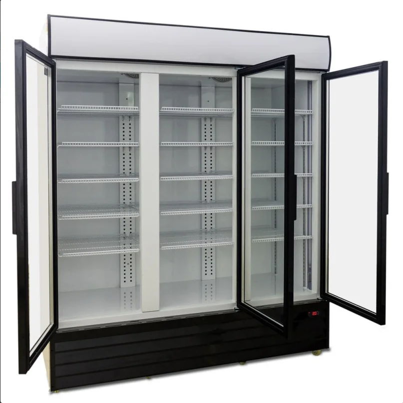 Three Glass Door Display Fridge for Drink