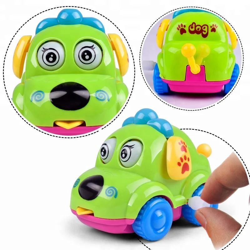 
Cheap Toys Mini Plastic Clockwork Wind UP Dog Car Toys Small For Baby 