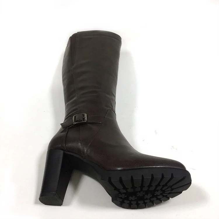Wholesale Women Leather Flat Low Heel Shoes Sexy Ladies Knee High Boots
