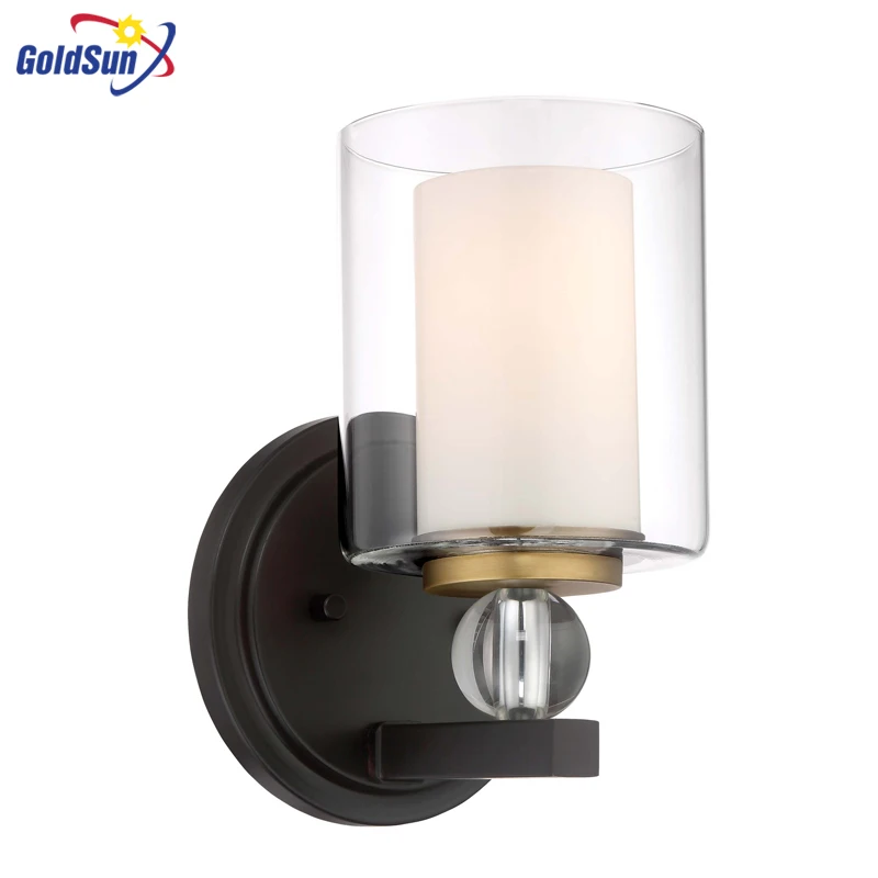 GLASS RETRO INDOOR LIGHTING WALL SCONCE NEW DESIGN LAMP WALL MOUNTED HOTEL VANITY LIGHT FIXTURES