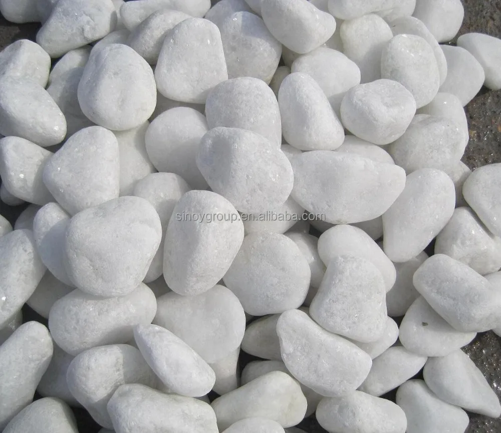 
snow white pebble for garden 