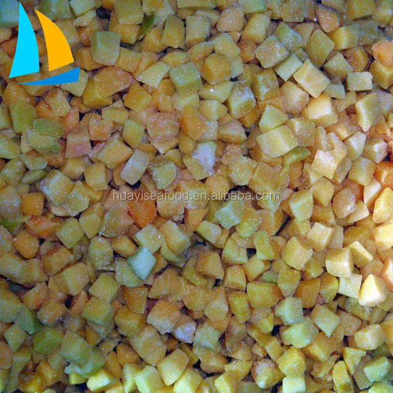 Frozen Yellow Peach diced peach in bulk packing