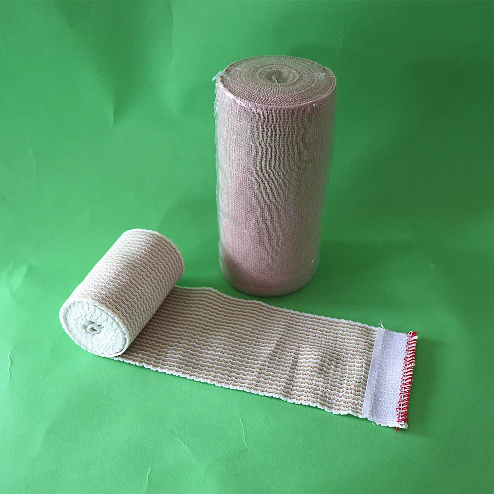 
near hangzhou american USA market honeycomb elastic bandages with hook and loop closure end latex-free 