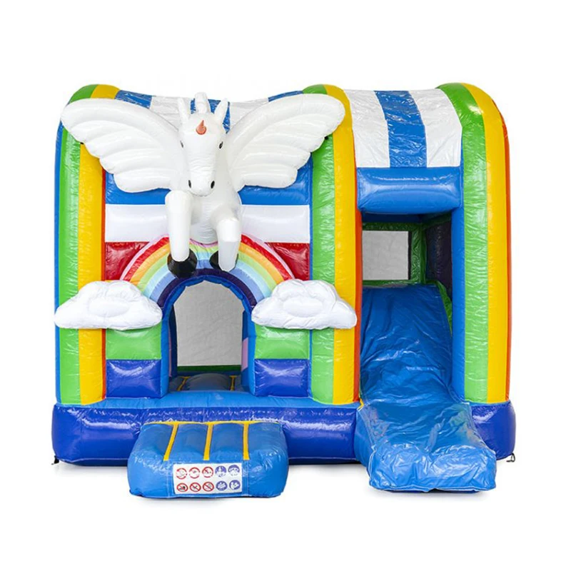 Unicorn theme inflatable bounce house beautiful design inflatables 5 x 4m or customized
