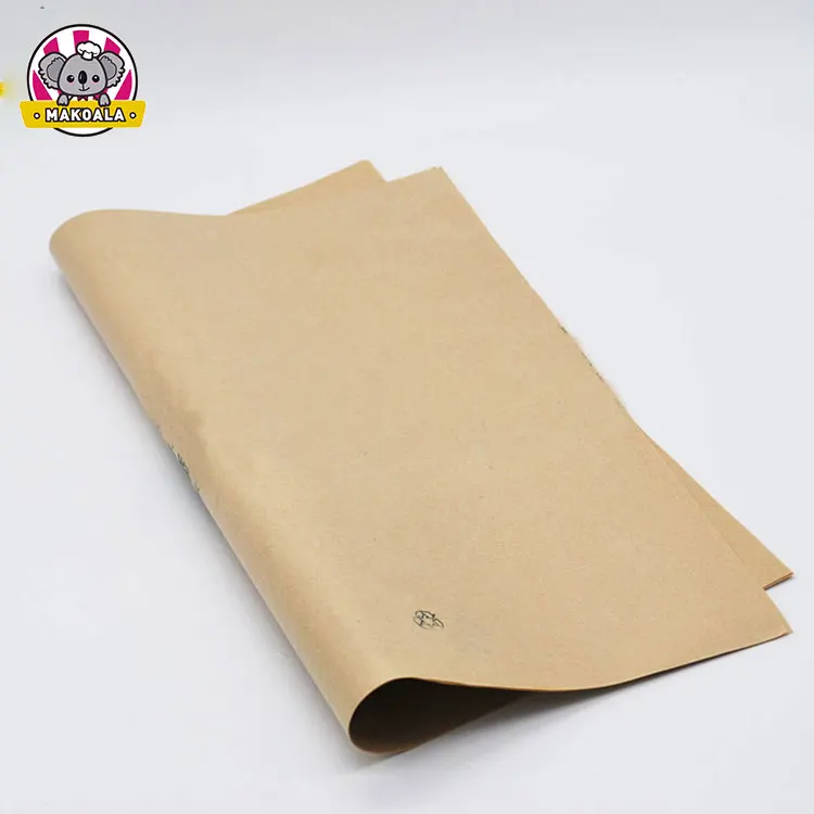 
Multi style quality food safe wrapping brown color greaseproof paper 