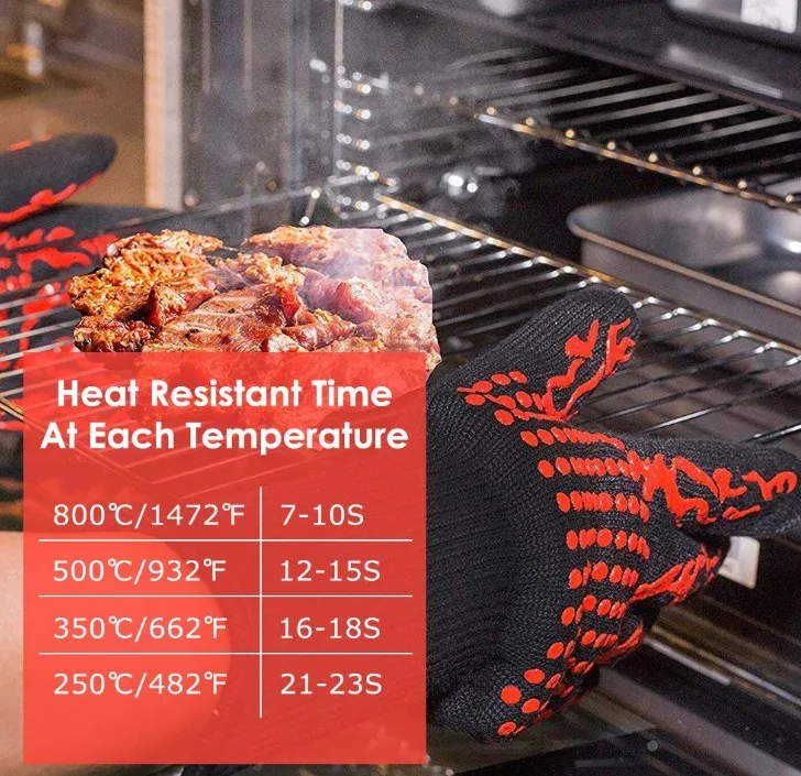 1472F экстремальные термостойкие перчатки печи силиконовой изоляцией Прихватки для сковорода выпечная прокладка салфетка
