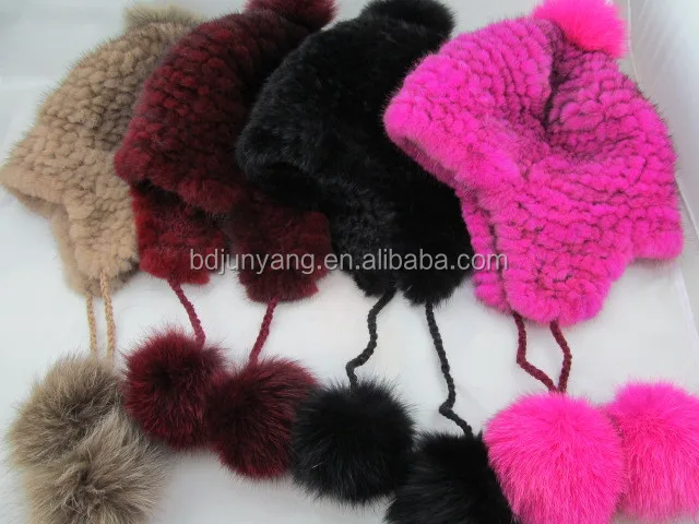 2015 новинка на заказ китай оптовая продажа вязаная шапка зима холодная зима трикотажные меховые шапки