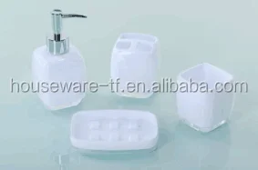 New Design bath accessories 4 pcs bath series 4 pcs bathroom set