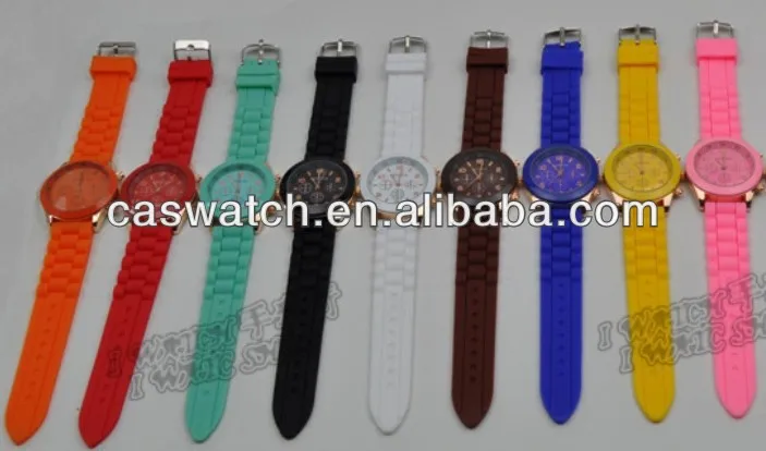 2014 new product geneva silicone watch for ladies women watches made in china cheap silicone quartz watch china manufacturer