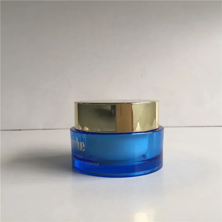 
China manufacture pearl white frosted empty acrylic facial cream containers with silver lid colored plastic jar 