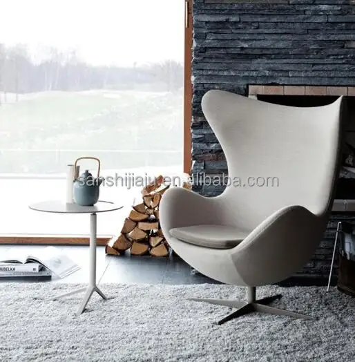 
Modern luxury used coffee shop furniture sofa fabric egg chair aviator 
