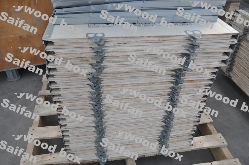 SF Foldable Plywood Box Steel Strip Plywood Packing Box