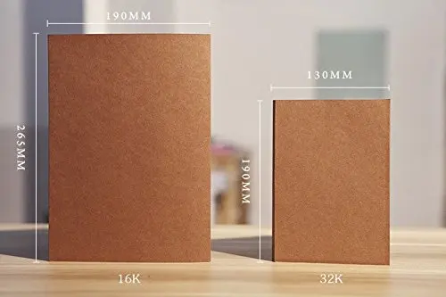 Brown Kraft Cover Sketchbook / Notebook With Blank White Paper 130 sheets