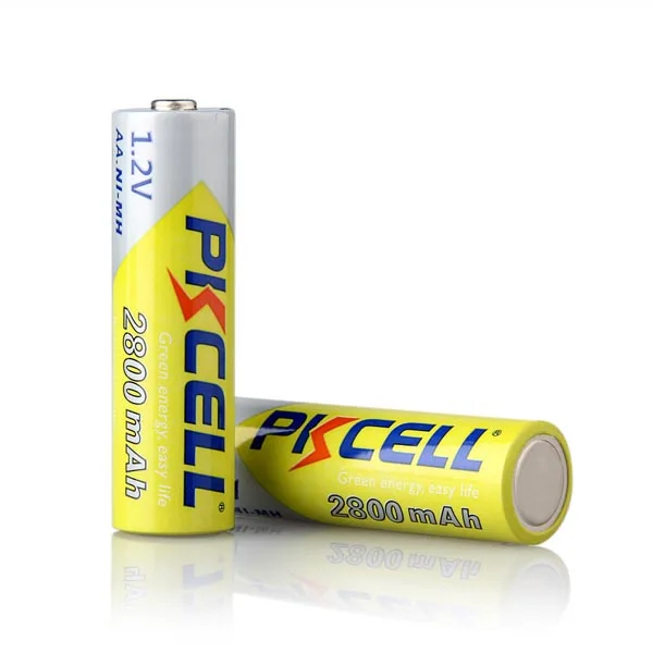 PKCELL hot sale  high quality NiMH 12V rechargeable battery AA small battery 1.2v aa  2800mAh recycled batteries