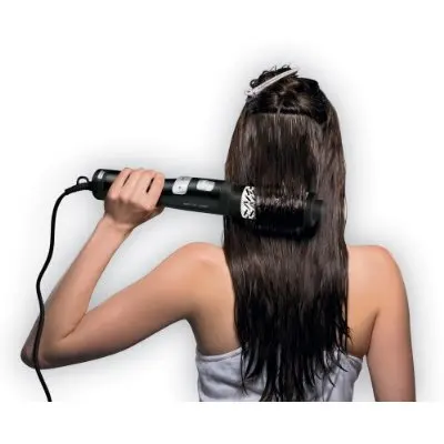 private label 2 in 1 multifunctional hair dryer brush automatic rotation hot air brush