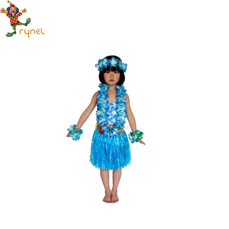 Hawaiian Dress Costumes Hula stage Performance costume For Kids PGCC4298