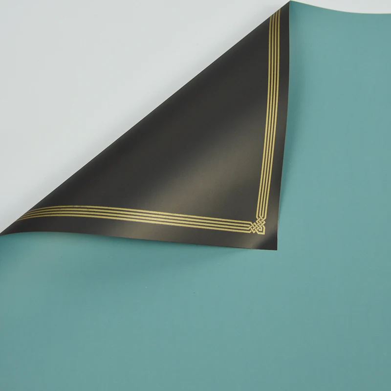 New high grade yarn wave pattern flower wrapping paper