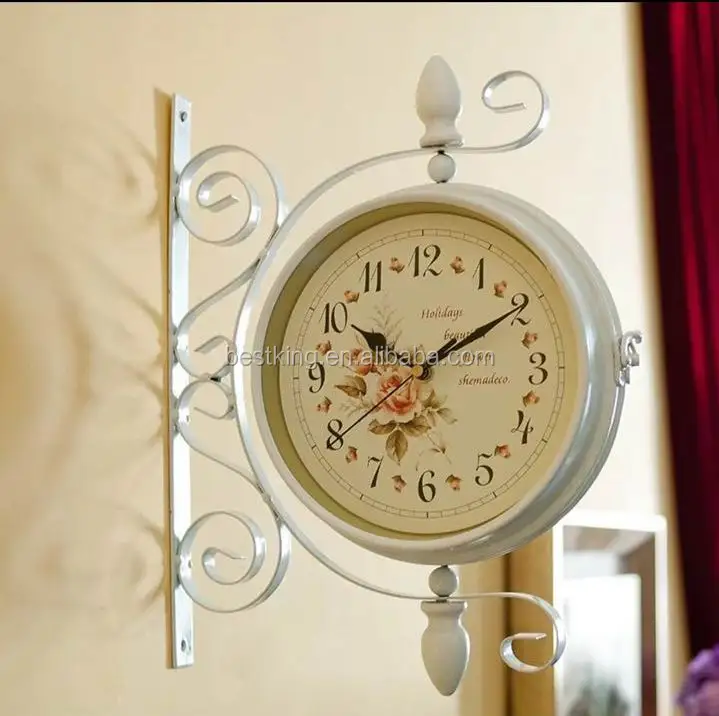 Винтажные металлические настенные часы/домашние декоративные настенные часы/большие металлические настенные часы