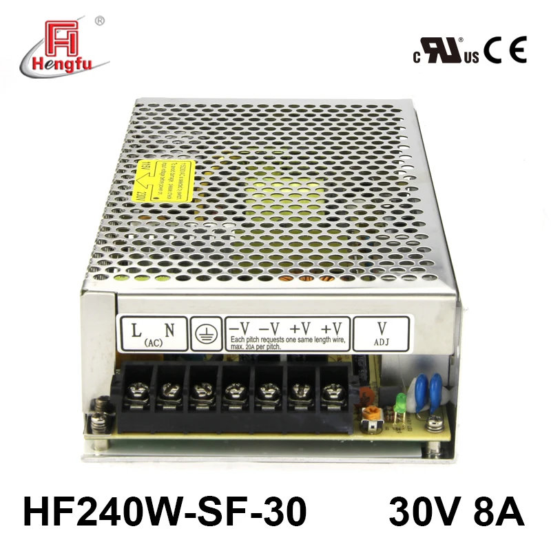 
30V 8A Hengfu HF240W-SF-30 SMPS single output AC DC UL CUL CE switching power supply 