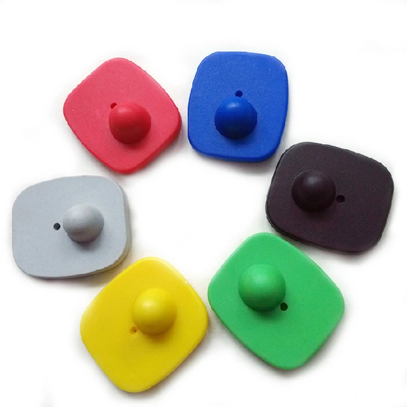 
Best Quality Colourful EAS System 8.2MHz RF Mini Square Magnetic Hard Tag For Supermarket Clothes Food Anti-theft 