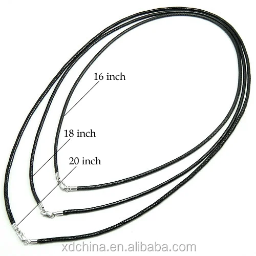 XD MFE00401 2.5mm braided waxed cords with sterling silver lobster clasp cotton wax cord