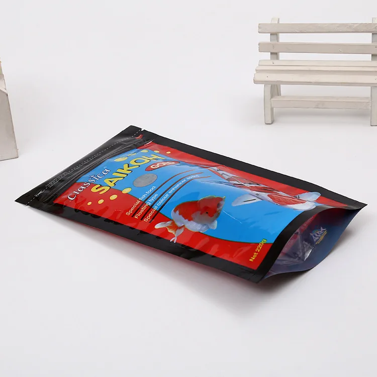 Manufacturer Custom Design 10kg 15kg 20kg Plastic Koi Goldfish Fish Food Feed Packing Bags