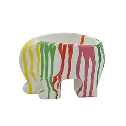 Creative hand painted colorful animal flower plant pot  elephant flower pot animal planter