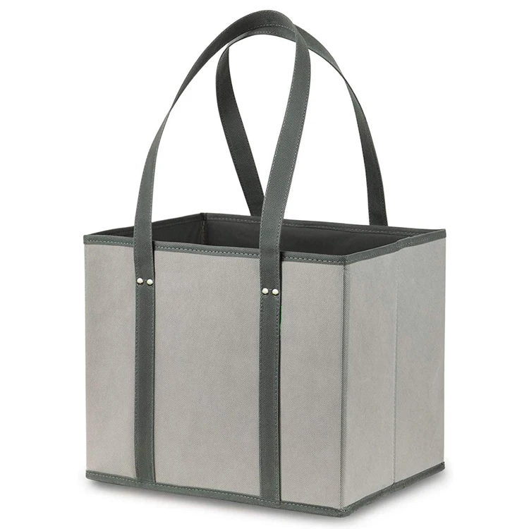 Reusable Grocery Bags Set Durable Heavy Duty Tote Bag Grocery Shopping Box Bag with Reinforced Bottom