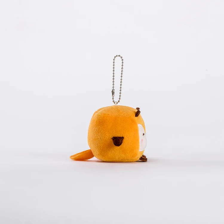 Custom keychain plush stuffed animal fox keychain toy