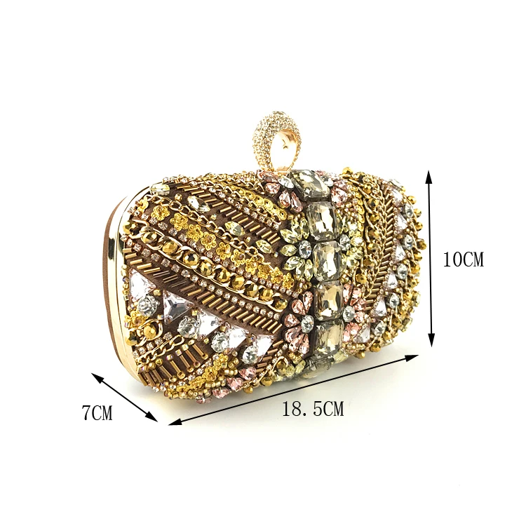 
Indian traditional bag designs handmade beaded clutch OC3806 