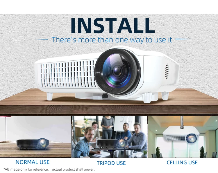 HD Pico Projector Native 1080P LED Android WiFi Projector Video Home Cinema 3D Smart Movie Game Proyector