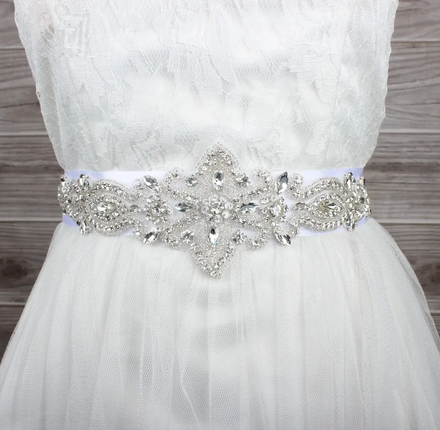 Luxury Bride Dress Belt Sash for Wedding Or Evening Party Handmade WS1003