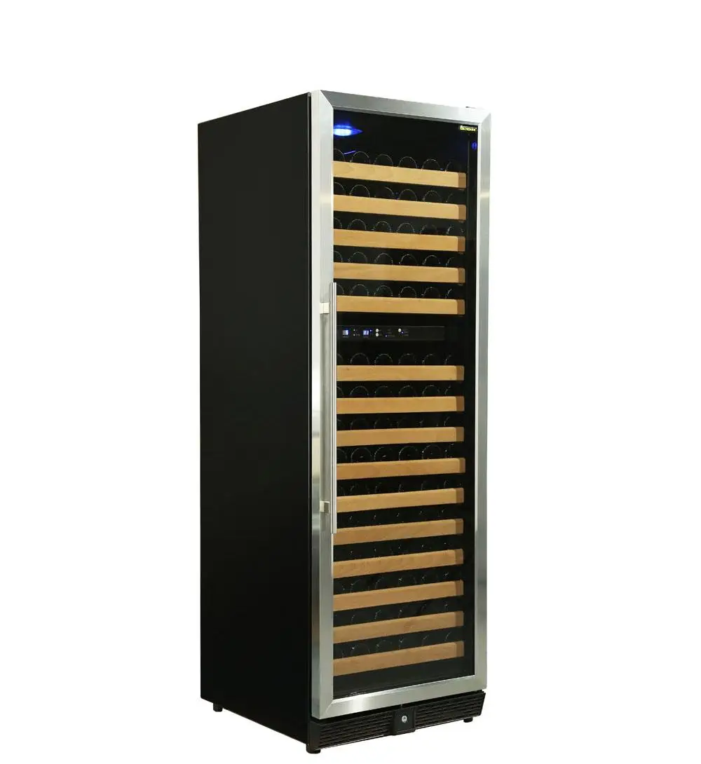 168 встроенный Двухзонный Настольный барный винный холодильник из нержавеющей стали в винных холодильниках