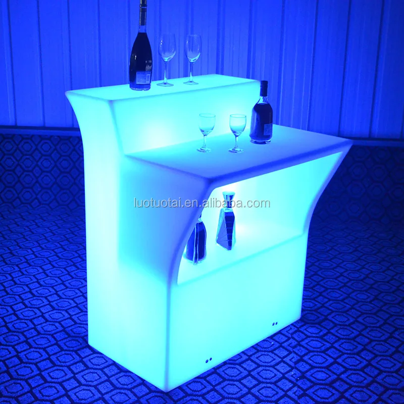 
Corner plastic color changing portable led bar counter/corner led counter table 