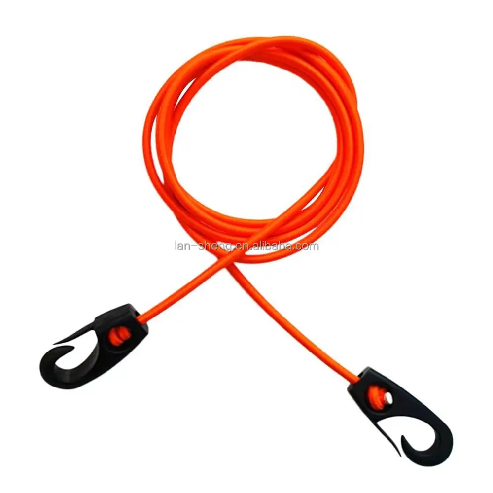 6mm wholesale elastic bungee cord with plastic hook motorboat