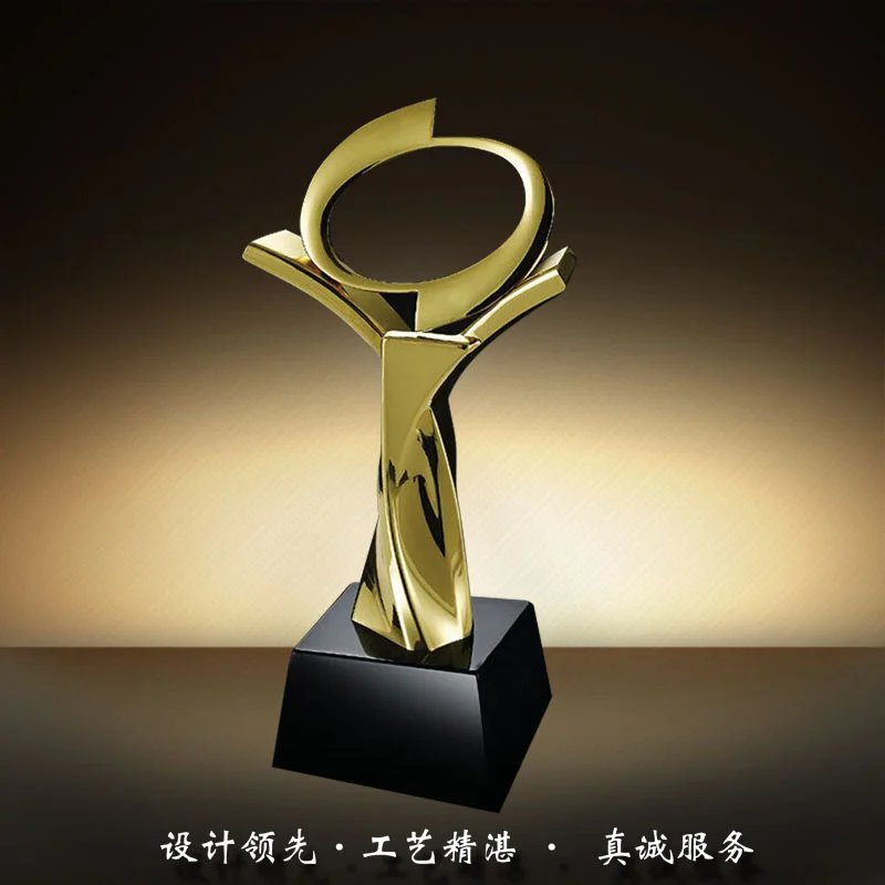 Gold Metal Large Size Trophy Award Cup , metal replica oscar trophy awards