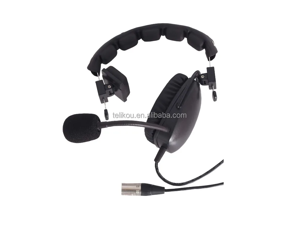 TELIKOU 5 Pin Intercom Headset with Microphone Headband Earphone