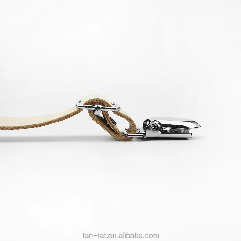 Mens Groomsmen Braces Dark Brown Leather Suspender