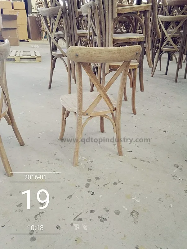 Oak Cross Back Kids Wedding Chair
