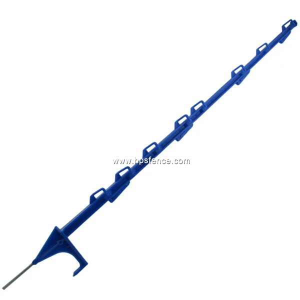 110CM blue color PP plastic electric fence step in post pole for cattle/sheep fence