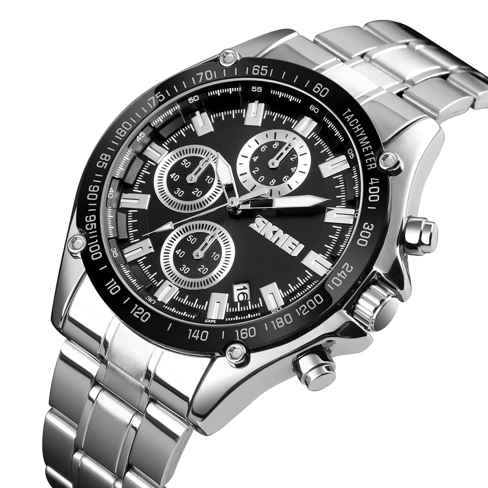 Модные Роскошные мужские часы reloj оптовая продажа наручные из нержавеющей стали SKMEI