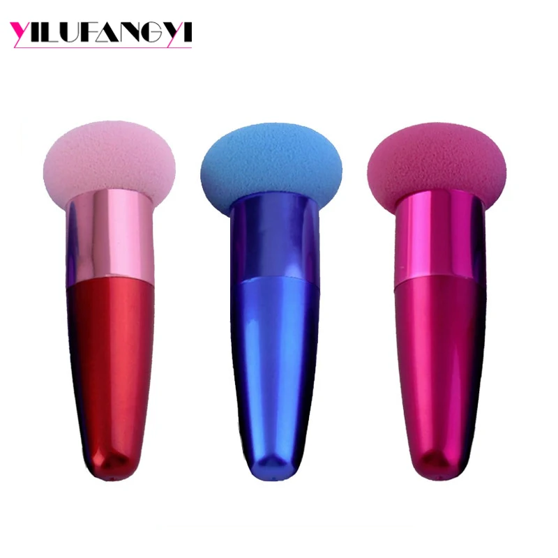 Latex free makeup sponge with handle, Cosmetic powder applicator with handle, beauty makeup blender sponge stick
