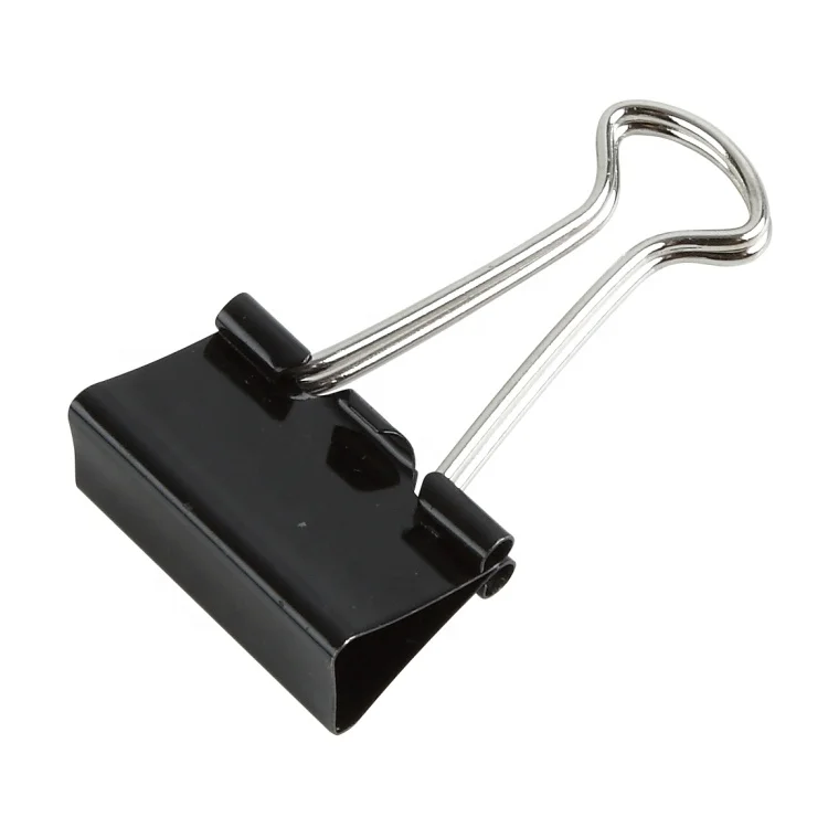 
No Magnetic and Paper Clip Type 50mm metal black Binder Clips 