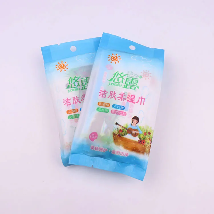 Disposable Non-woven refreshing wet wipes Independent packaging wet napkin